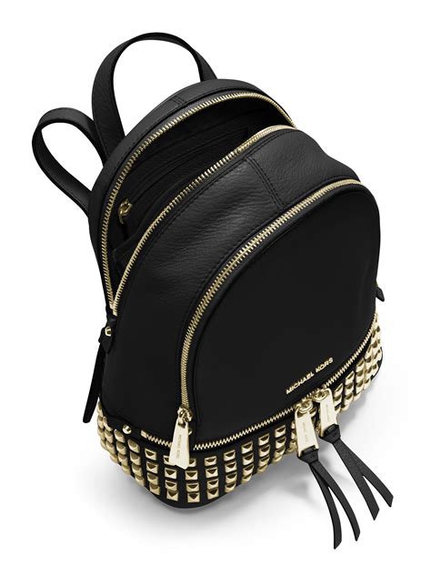 michael kors open bottom black purse|michael kors mini backpack black.